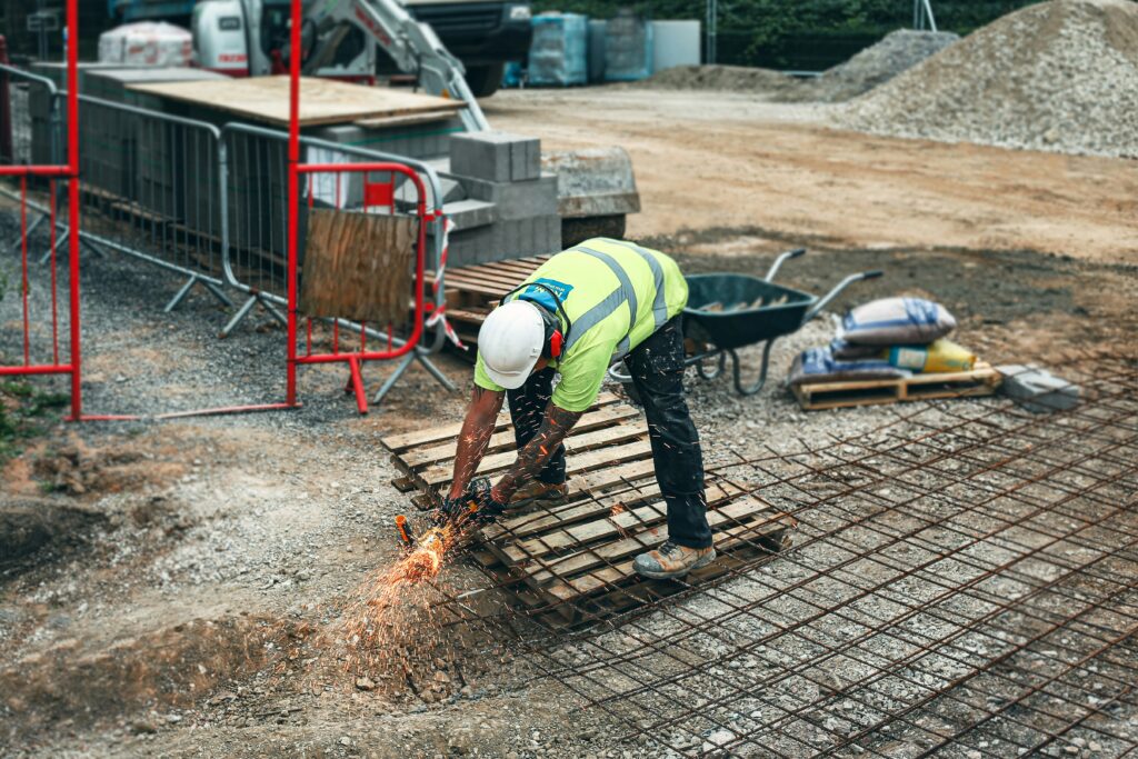 A worker on a building site
