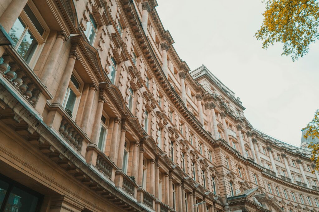 A listed bath stone terrace in England