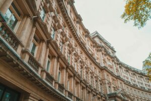 A listed bath stone terrace in England